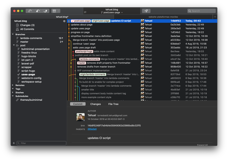 Fork, muy lindo cliente visual de Git