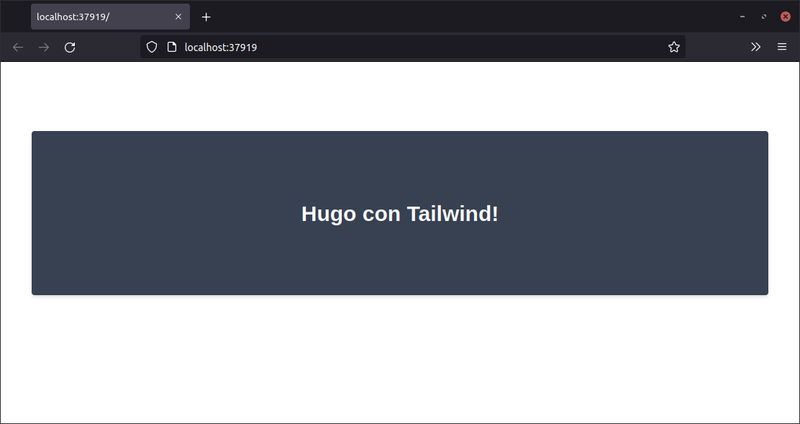 Hugo + Tailwind